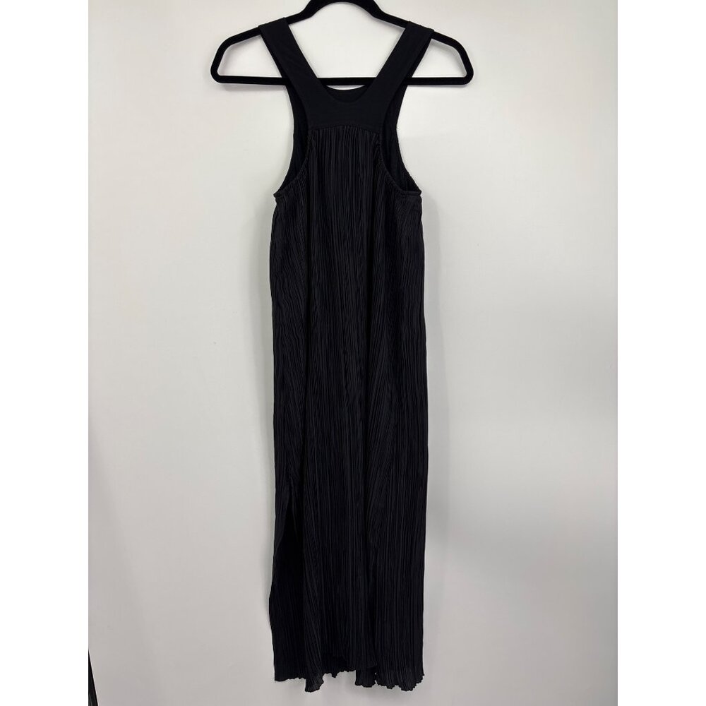 Anthropologie Halter Plissé Maxi Crinkle Dress Black XS Petite NEW - Picture 5 of 8